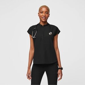 Figs Rafaela Oversized Scrub Top XS black